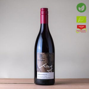 Roter Bio-Spätburgunder Wein in der 0,75 l Flasche
