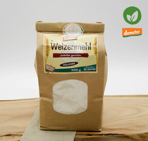 Bio Weizenvollkornmehl vom Demeterhof Schwab